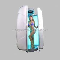 factory price vertical solarium tanning bed / tanning machine / solarium device with 48pcs Germany UV lamp tubes