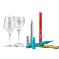 2021 Amazon Low MOQ metallic wine marker pen used for any Glass, Crystal Or Glazed Ceramics