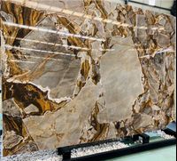 Natural Marble white gold fusion marble golden marble for wall and countertop