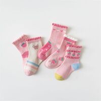 wholesale Autumn and winter kid girl socks cartoon little girl ruffle socks original cotton for 1-12 years