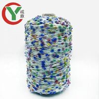 Wholesale colorful polyester nylon blended pom pom yarn for knitting