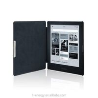 Kobo Aura H2O SmartShell Case-Leather Cover Case For Kobo Aura H2O 6.8''(2014 Release)With Auto Wake Sleep Function-Black