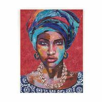 Premium Quality Wholesale African Lady Oil Painting, Room Decorative Portrait Canvas Printing Other Black Art Wall Paintings