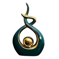 Modern Light luxury unregular shape ornaments living room desktop ceramic decoration statues wholesale