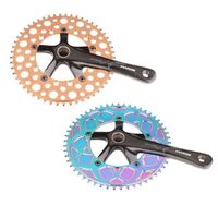 High Quality 130BCD 54/56T58 Round Wide and Narrow Tooth CNC Aluminum alloy Bicycle Crankset For Road Bike MTB Foldable Bicycle