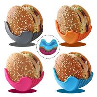 Gadgets 2022 innovative Reusable No Dirty Hand Burger Buddy Expandable Adjustable Silicone Hamburger BOX