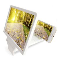 Simple, Generous Cell Phone Screen Magnifier 3D HD Movie Video Amplifier With Foldable Holder Stand