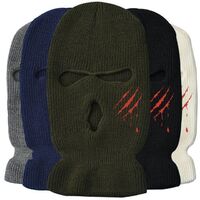 New Winter Cover Face Hat Custom Face Mask Wholesale cycling balaclava knitted full face cover 3 holes ski mask