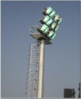 25m, 30m, 35m high mast lighting pole tower with lifting system for airport