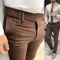 Brown Tile Pleated Pants Royal Blue Double Pleated Latest Pants Stylish Slim Fit Formal Pant Men suit Trousers Design 1 piece