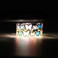 Classic Luminous Plated Butterfly Design Night Fluorescent Finger Glowing Rings For Party Club