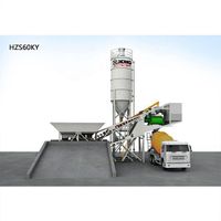 China XCMG HZS60KY mobile concrete batching plant concrete mixing plant for sale