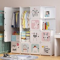 Modern simple home bedroom children's wardrobe children assembled plastic simple storage cabinet