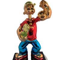 Customized Electroplating Fiberglass Popeye Sculpture Electroplating Fiberglass Popeye Sculpture Popeye Sculpture