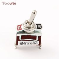 Toowei T700 series mini 10A 250VAC 2pins on-off metal toggle switch