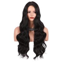 Body Wave Lace Frontal Black curly human hair blend wig