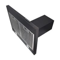 600mm painted black Tower Venting Strong Suction Modern Cooker Hood push switch under cabinet range hood