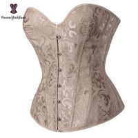 Hot Sale In 2018 Vintage Strapless Jacquard Korsett Body Shaper Corset Woman With G String