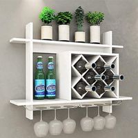 whosale custom modern wall mount floating shelf shelves hanging wine glass storage racks peg holder