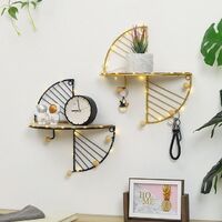 Nordic home organization wrought iron hook creative living room bedroom wall hanging holder decoration wall mounted storage rack