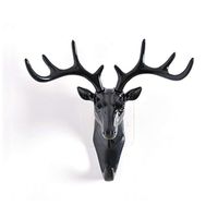 Household wall decoration antlers single key hanger hooks multi purpose wall coat keys bags clothes deer animal hook