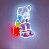 Most popular led acrylic logo Comics kaws neon sign art