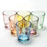 Colour water cup 6 pcs one set beer glass promotional gifts