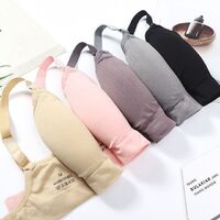 amazon hot sale solid color padded organic nursing bra pumping bra for pregnancy women in plus size underwear