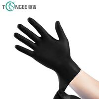 Wholesale black powder-free non-medical nitrile gloves with high quality household disposable nitrile gloves