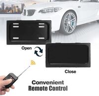 Factory Wholesale Motorized Retractable License Cover 12x6x1 inches Remote Control Roller Blind License Plate Frame