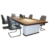 2020 Latest wooden meeting table conference for 6 person marbleize veneer boardroom table