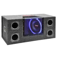 DIBEISI led glass window car subwoofer box 12 inch subwoofer car bandpass subwoofer box sub woofer CP-1022LED