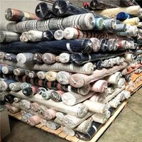 stock lot 100 cotton linen blend fabric roll Wholesale stock lot woven cotton linen blend fabric factory solid color