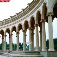 Outdoor Large Famous Classic Decoration Hand Carved Natural Stone Marble Roman Pillars Columns