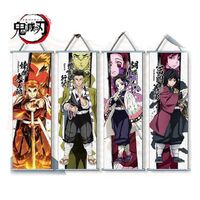 Demon Slayer Hanging Pictures Rengoku Kyoujurou One Piece Figure Silk Anime Wallpaper