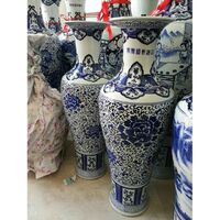 Wonderful 1m tall Big Chinese Hand Paint Flower Porcelain Ceramic Floor Vases