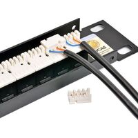 Aucas 1U 25 port RJ11 modular type telephone voice patch panel