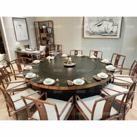 Luxury design individual separate Hot Pot restaurant round table with rotation