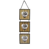 Home Decoration Wood Photo Wall Frame Hanging Glass Vintage Multiple Frame Photo