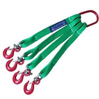 Multi-legs lifting sling polyester webbing sling with hooks