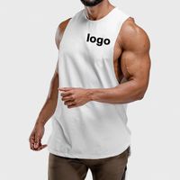 Summer Bulk Cheap Manufacturer Designer Quick Dry Plain Blank Print Nylon Polyester Sports Training White Tank Top For Men