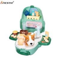 Bricstar best selling kids educational doctor toys pet care pretend role play toy DIY Puppy pet hospital set