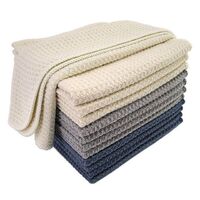 Amazon Hot Sale Custom Logo microfiber cleaning cloth Kitchen Cleaning Towel Microfiber Waffle Weave Towel 40*60cm Set of 6