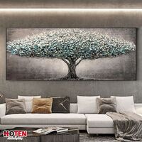 Hand painted big tree oil painting Modern gray tone art paintings large customized size decorative painting