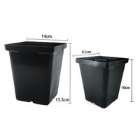 5.5 inch black plastic garden plant pots with high quality