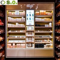 cigar humidor cigarette display cabinet,empty smoke cone display case for cigar smoke shop showcase