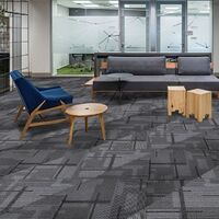 Luxury Interlocking Flooring Squares Carpet Tiles 50x50 Office Carpet