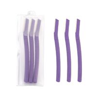 Eco Friendly Derma Razor Blade Purple Color Facial Hair Remover Tool Biodegradable Eyebrow Trimmer for Women