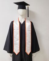 Custom Polyester Blank Satin 72 Graduation Stole Wholesale Trim Version