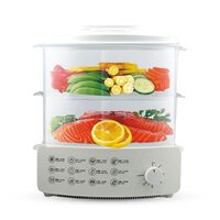 Commercial transparent steamer fast food household Tafel steamer basket food 800w electric vegetable steamer